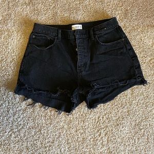 Abercrombie & Fitch Curve Love Mom Jean Shorts